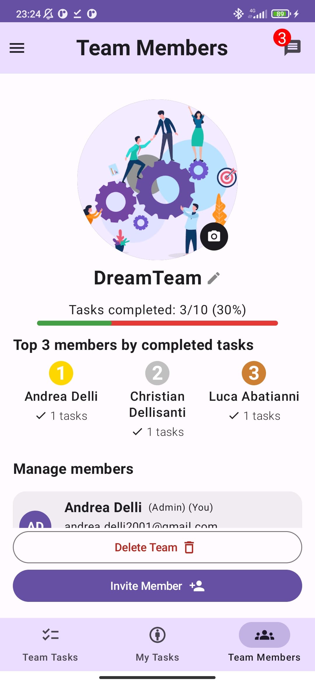 Team Profile Stats